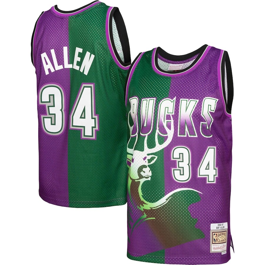

Джерси Mitchell & Ness Milwaukee Bucks, зеленый