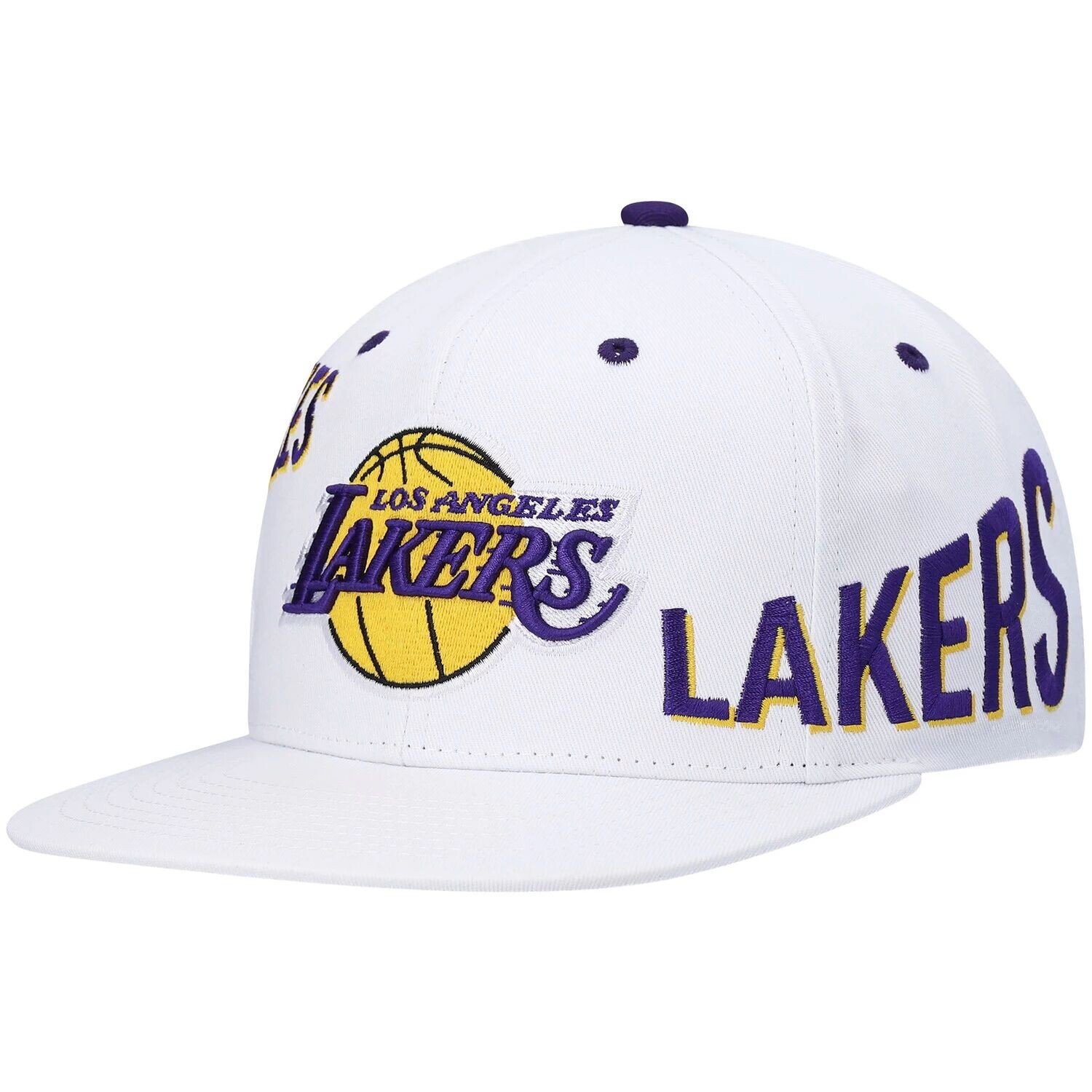 

Мужская белая кепка Mitchell & Ness x Lids Los Angeles Lakers Reppin Retro Snapback