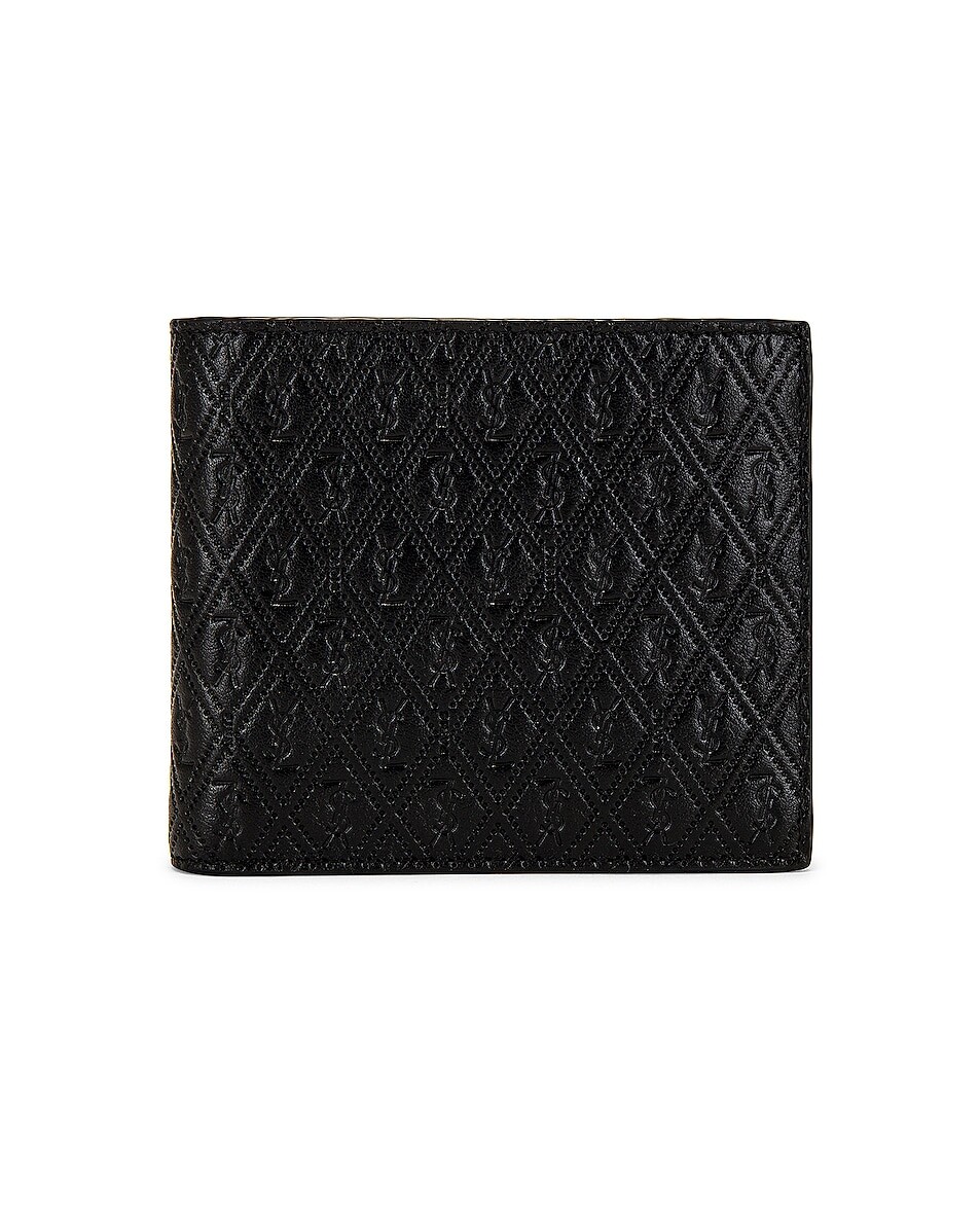 

Кошелек Saint Laurent All Over Monogramme Bifold, черный