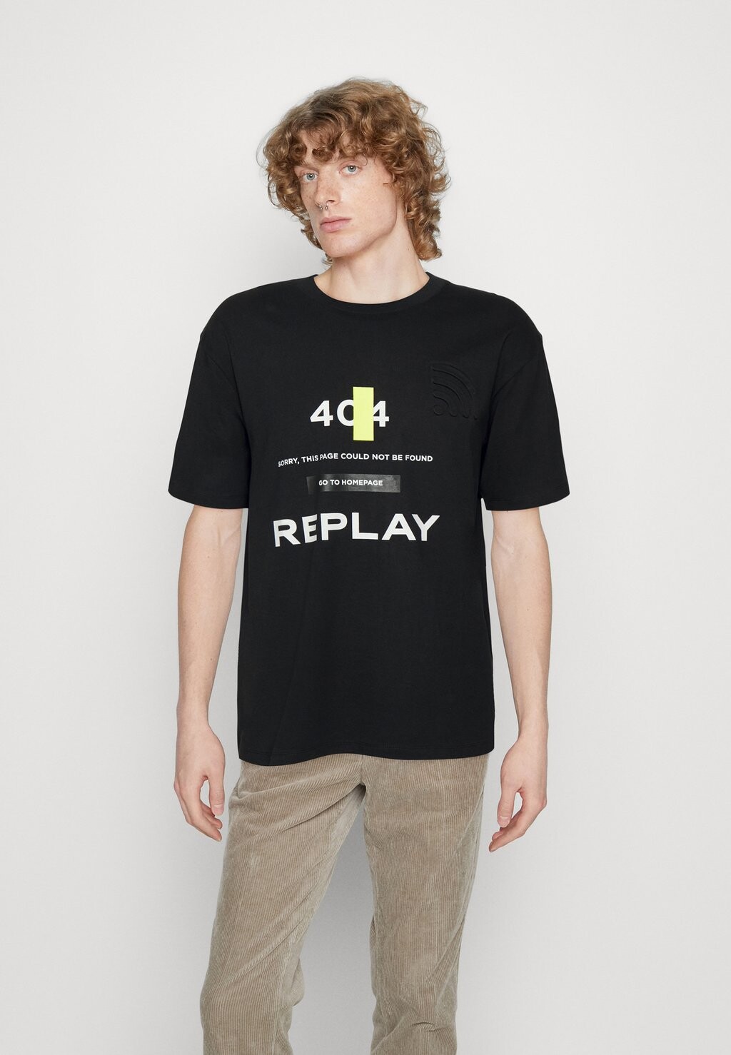 

Футболка с принтом Replay, черный