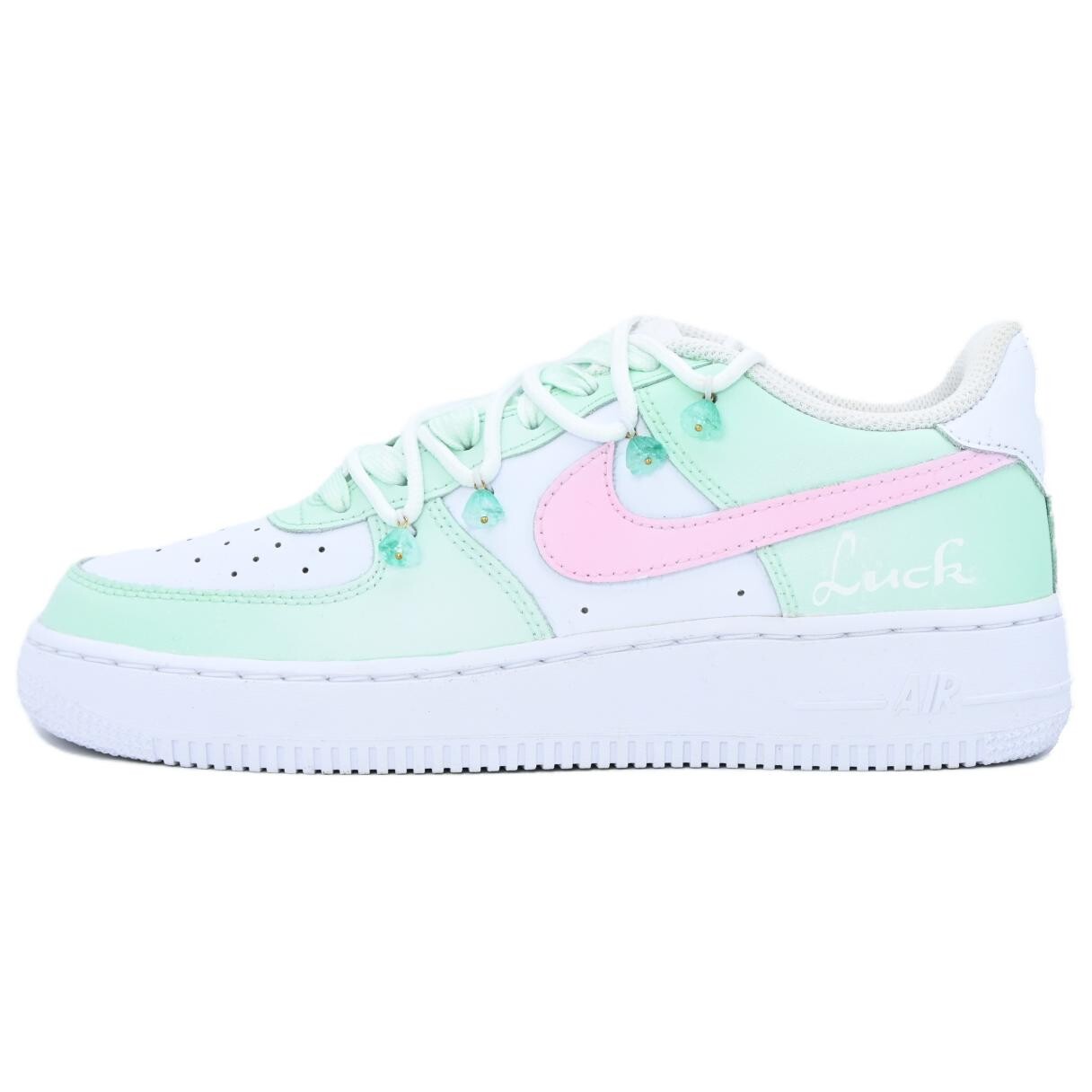 

Кроссовки Nike Air Force 1 Skateboarding Shoes Women's Low-top Green/Pink, зеленый/розовый