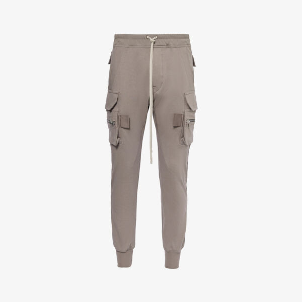 

Зауженные брюки карго mastodon из хлопкового джерси Rick Owens, цвет dust