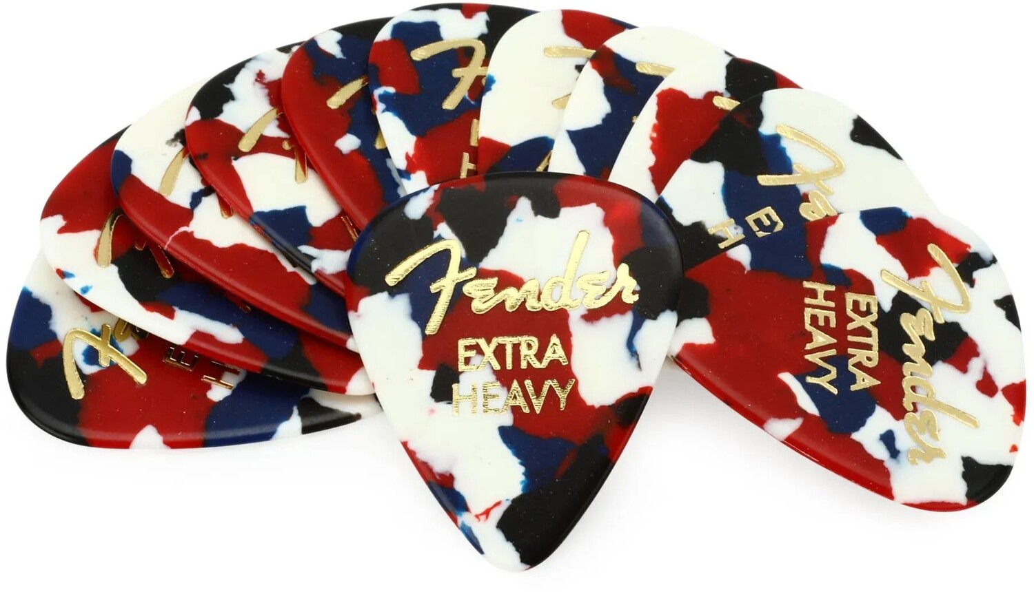 

Медиаторы Fender 351 Premium для гитары — Extra Heavy Confetti, 12 шт.