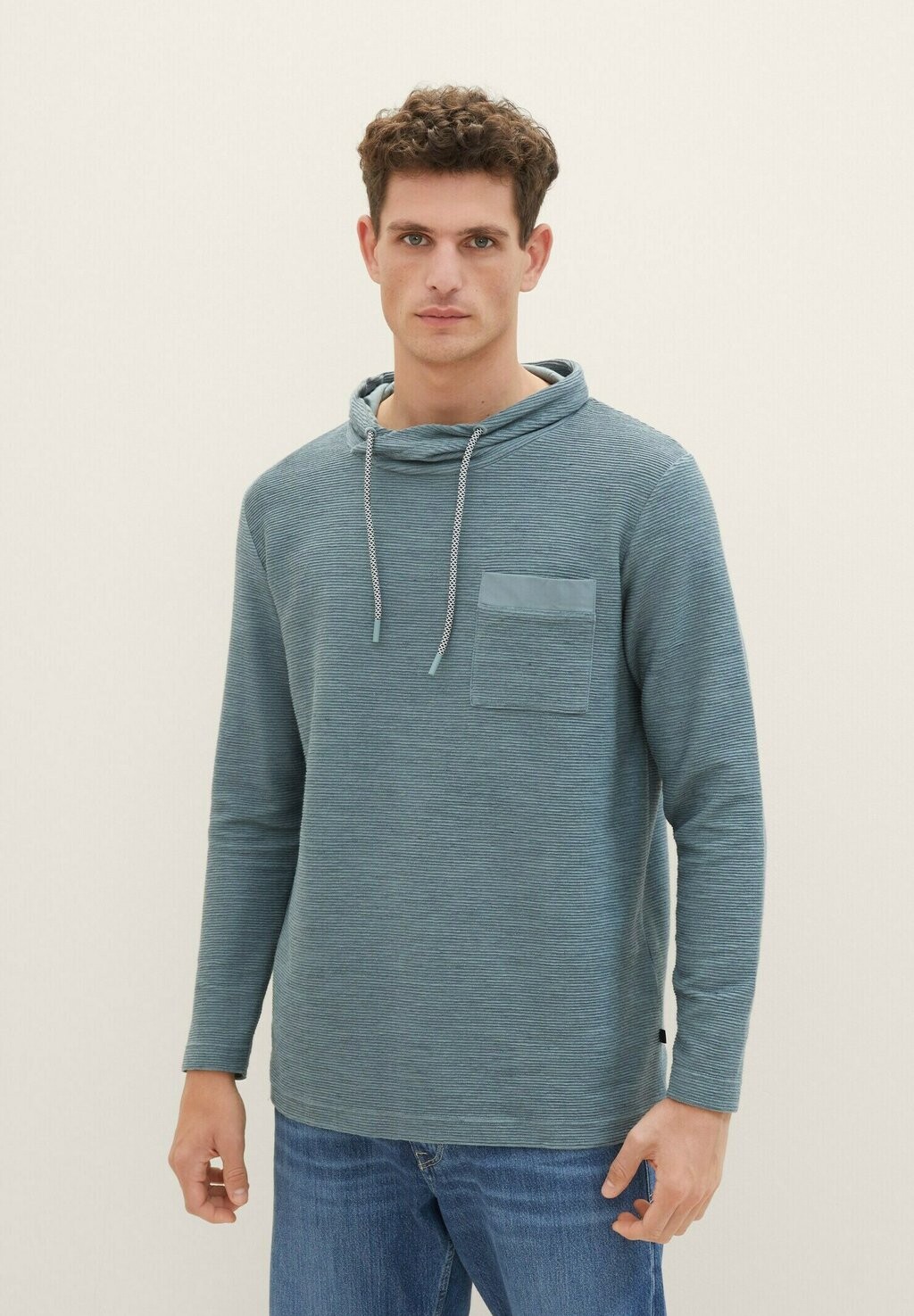 

Рубашка с длинным рукавом MIT SNOOD TOM TAILOR, цвет grey mint melange