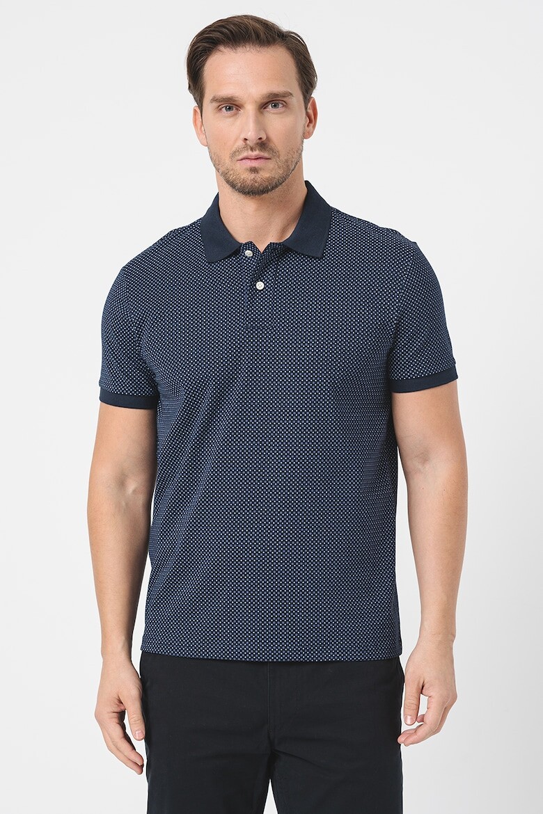

Хлопковая футболка с воротником Esprit, синий