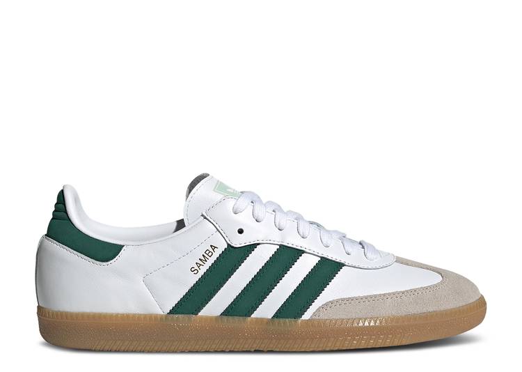 

Кроссовки Adidas SAMBA OG 'WHITE COLLEGIATE GREEN', белый, Белый;серый