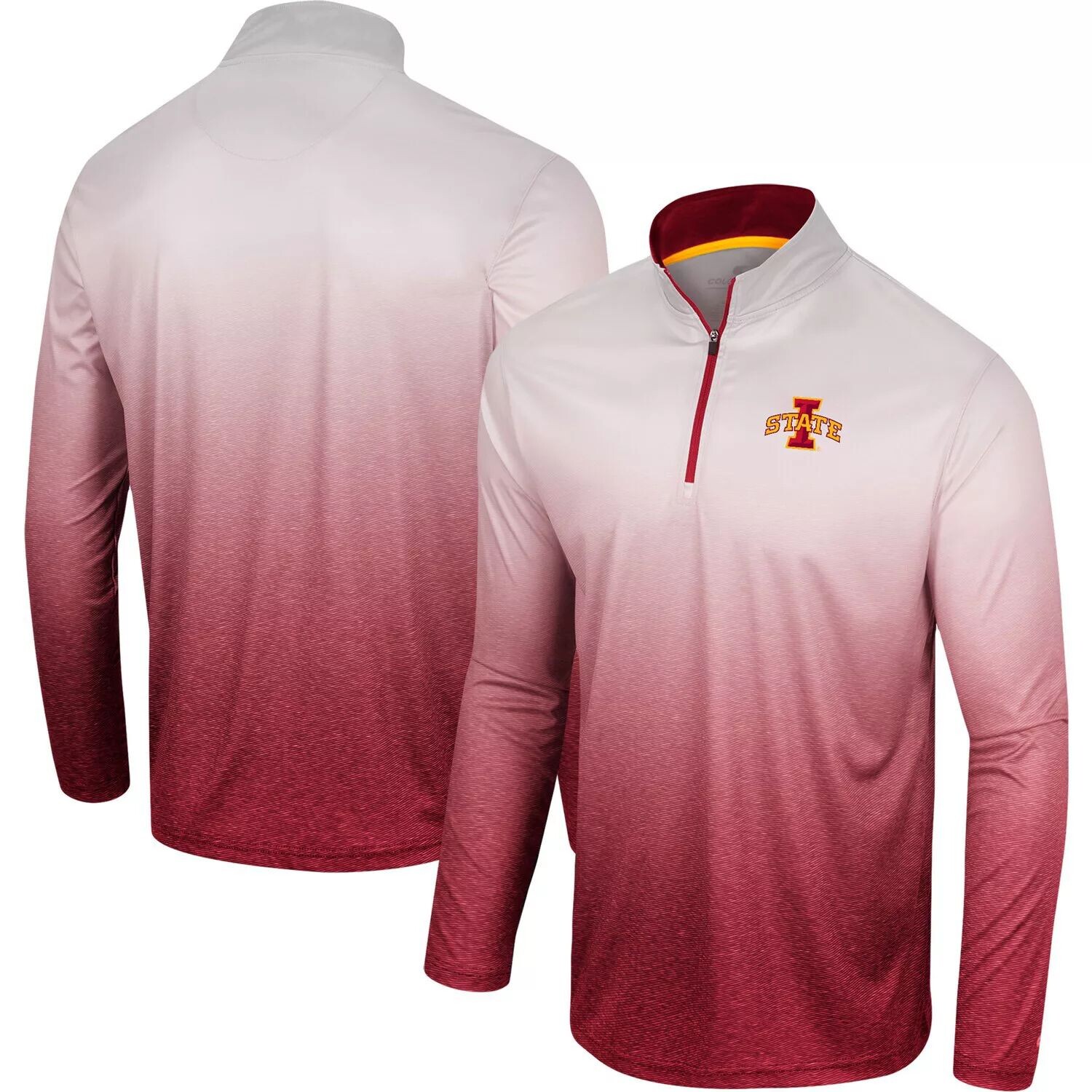 

Мужская ветровка Cardinal/White Iowa State Cyclones с молнией на четверть по законам физики Colosseum