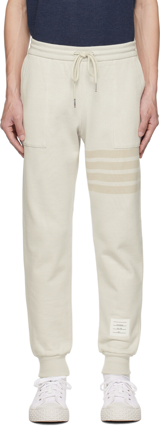 

Off-White брюки для отдыха с 4 полосками Thom Browne