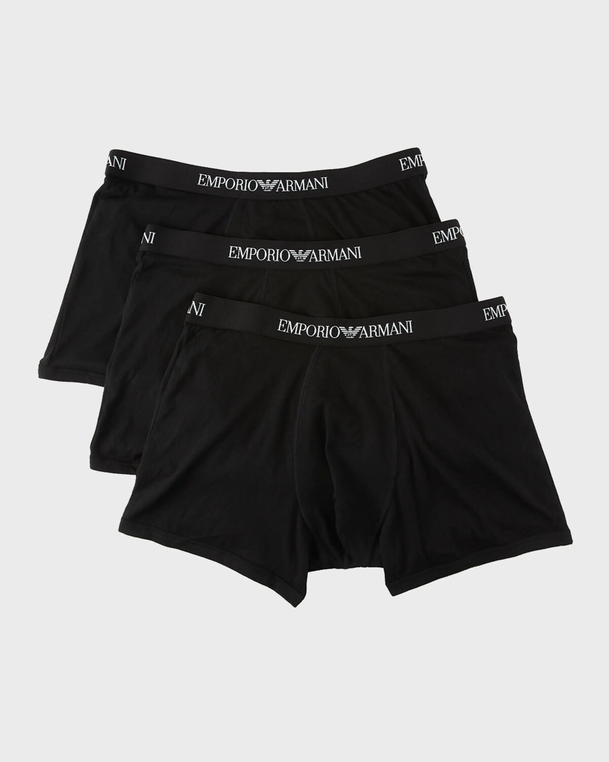 

Комплект мужских трусов-боксеров из трех штук Emporio Armani, черный