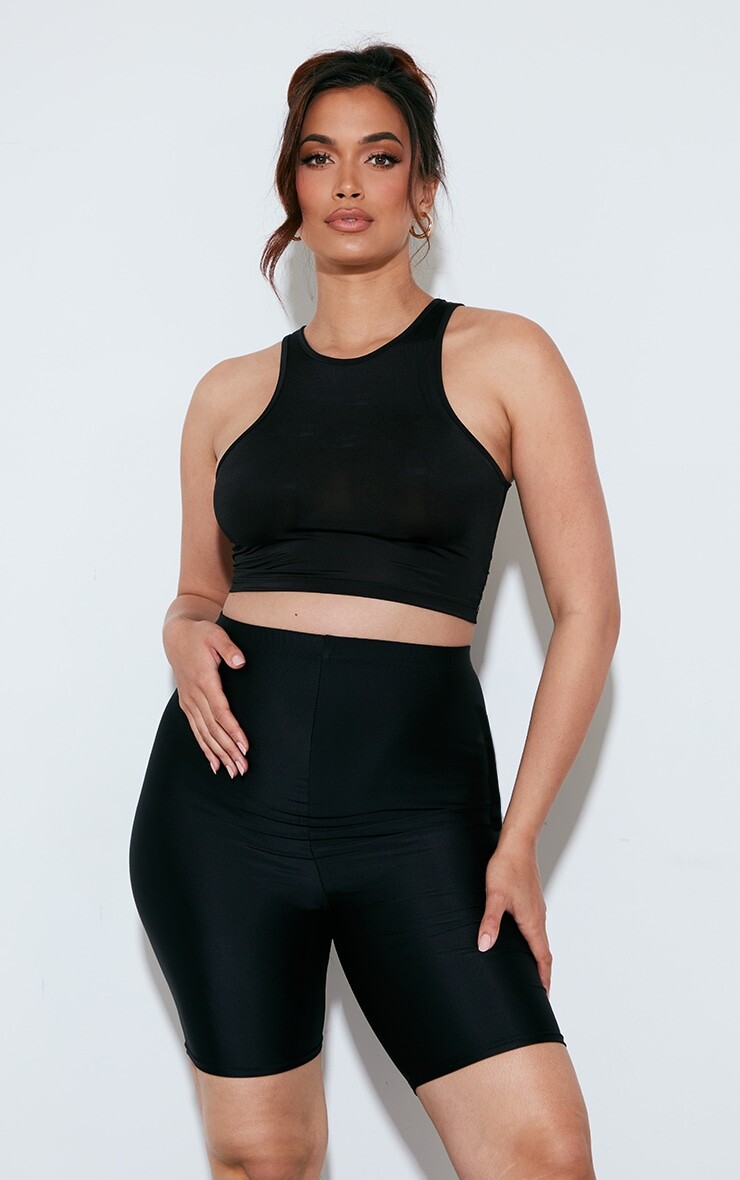 

PrettyLittleThing Черные велосипедные шорты Sculpt Luxe для беременных
