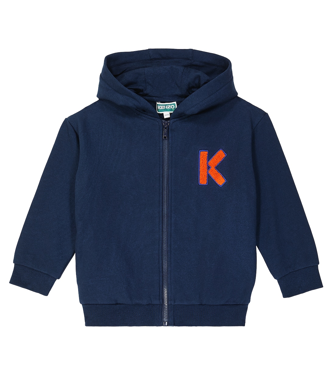Худи из смесового хлопка с логотипом Kenzo, синий полосатый свитер с логотипом из смесового хлопка kenzo разноцветный