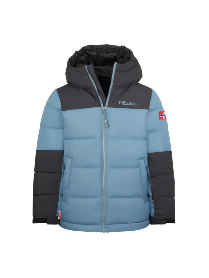 

Зимняя куртка Trollkids Narvik PRO, цвет black/steel blue