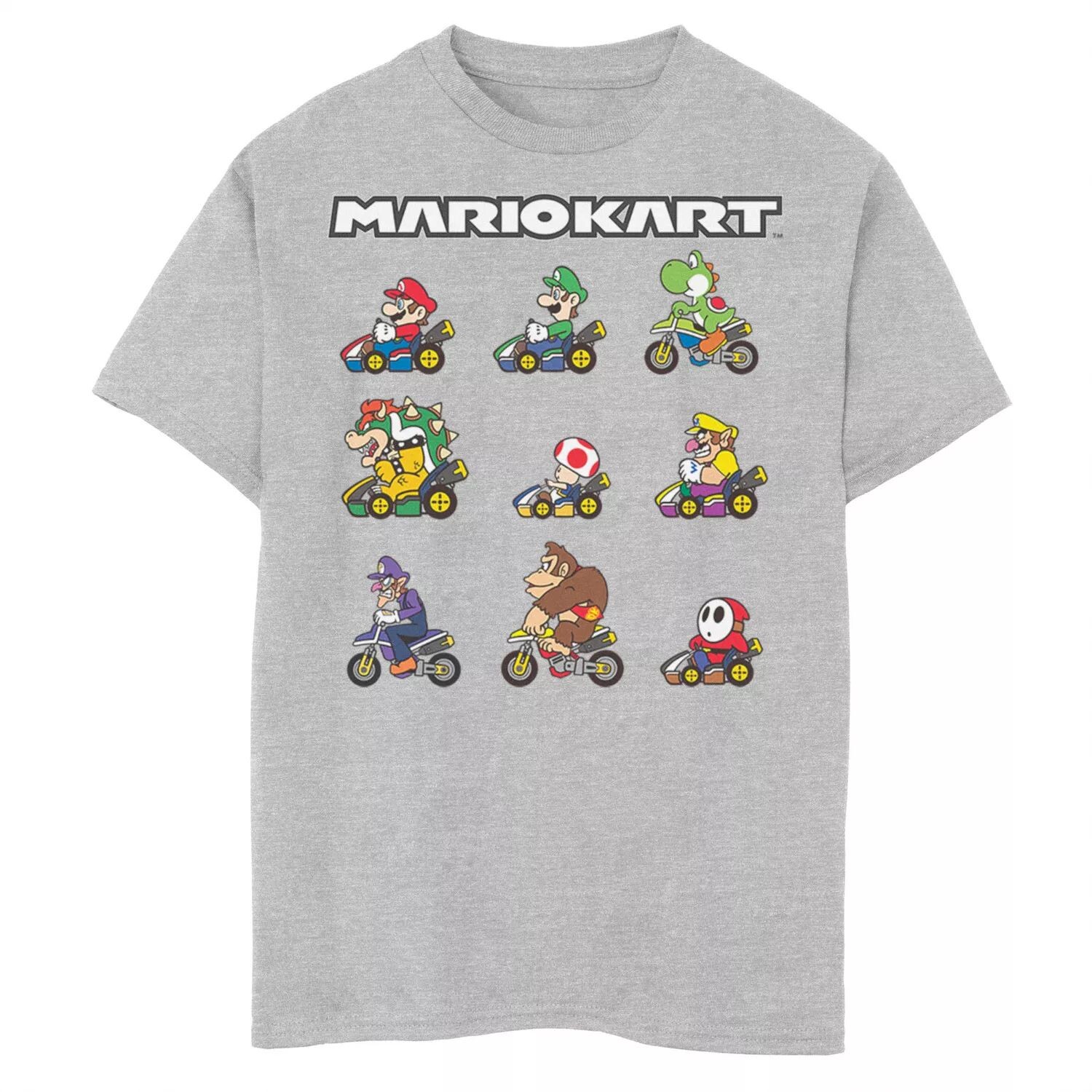 

Футболка с рисунком Mario Kart Lineup для мальчиков 8–20 лет Licensed Character