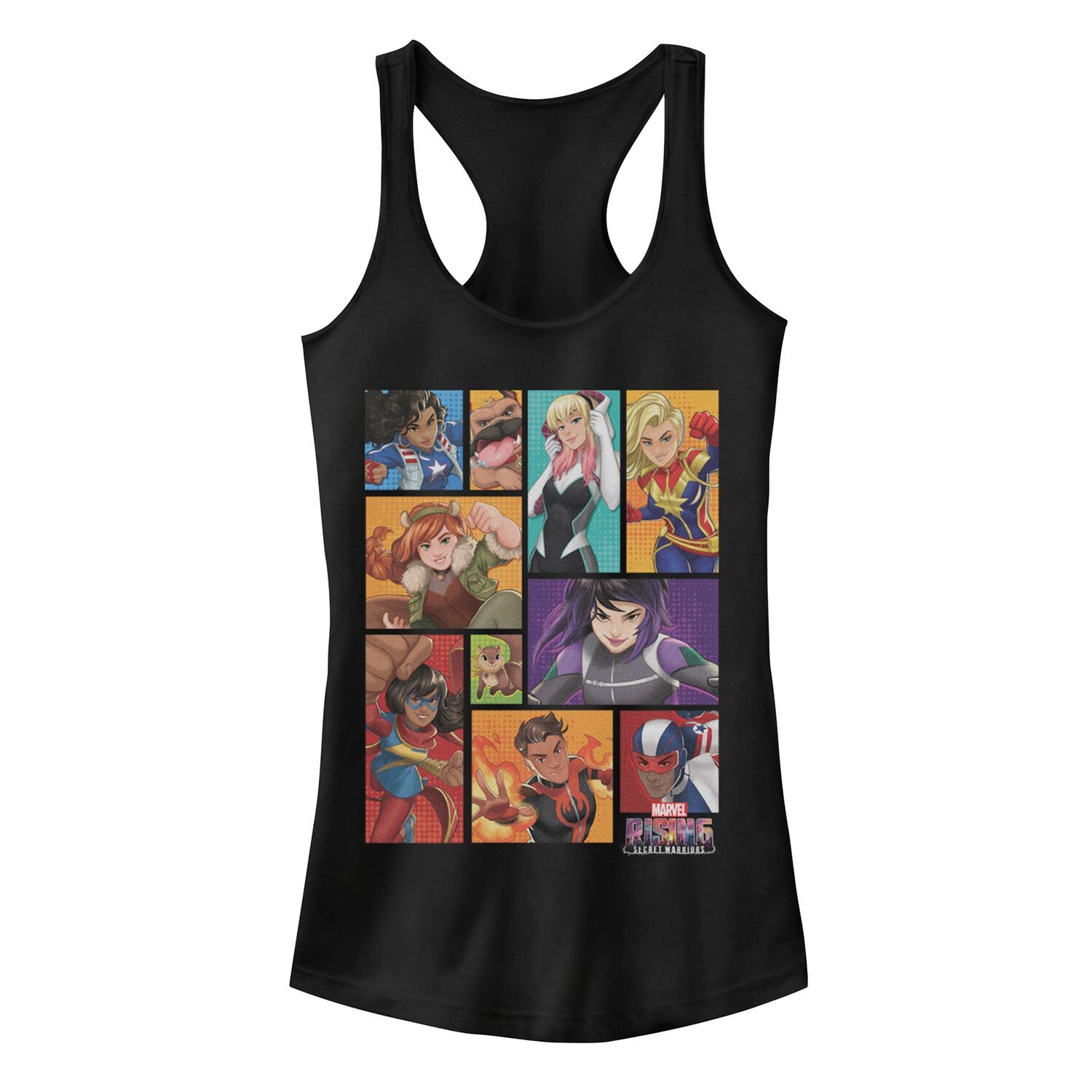 

Классическая майка Marvel Rising Group со вставками-борцовкой для юниоров Licensed Character