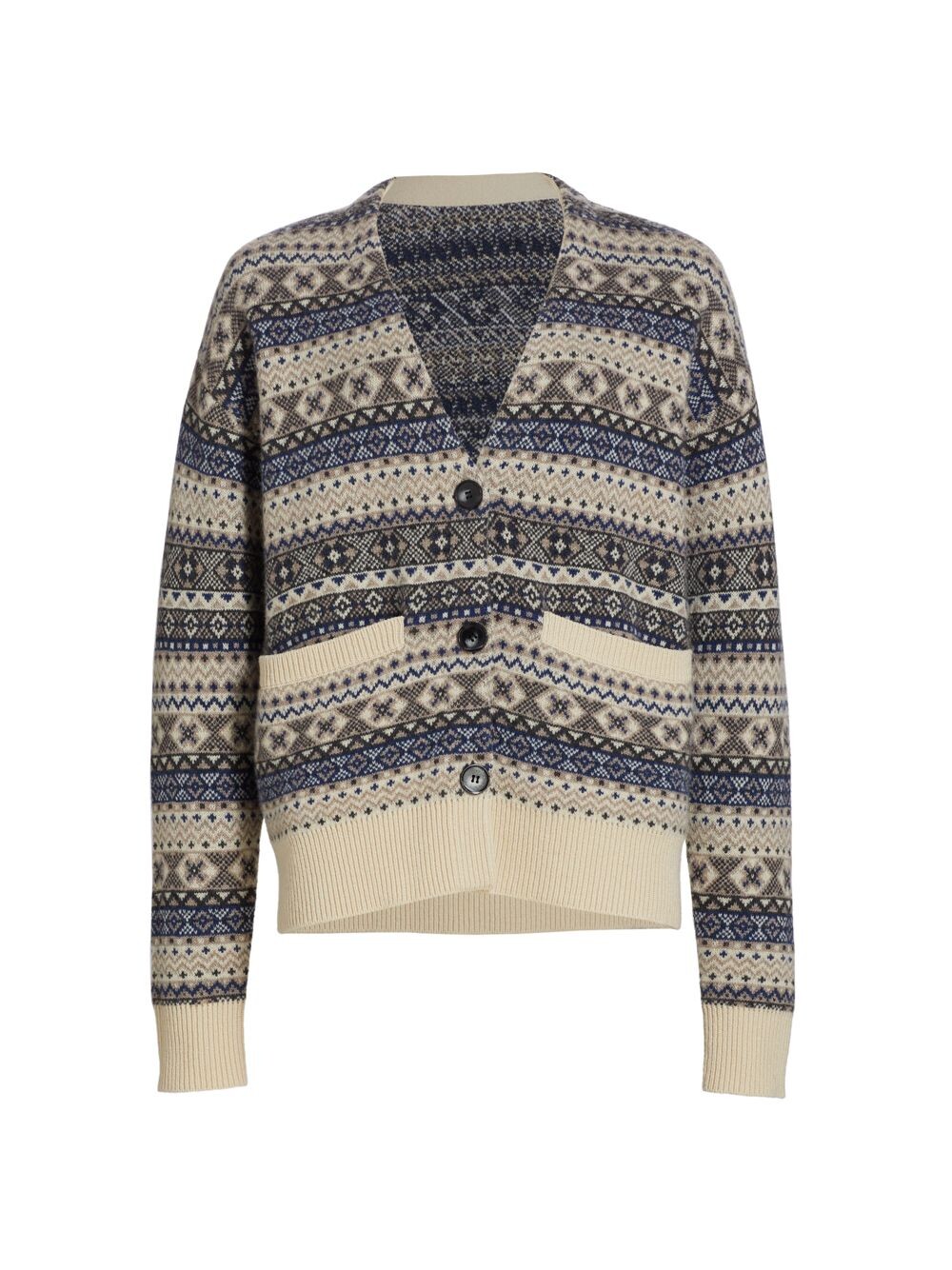 

Кашемировый кардиган Fair Isle Co, Серый