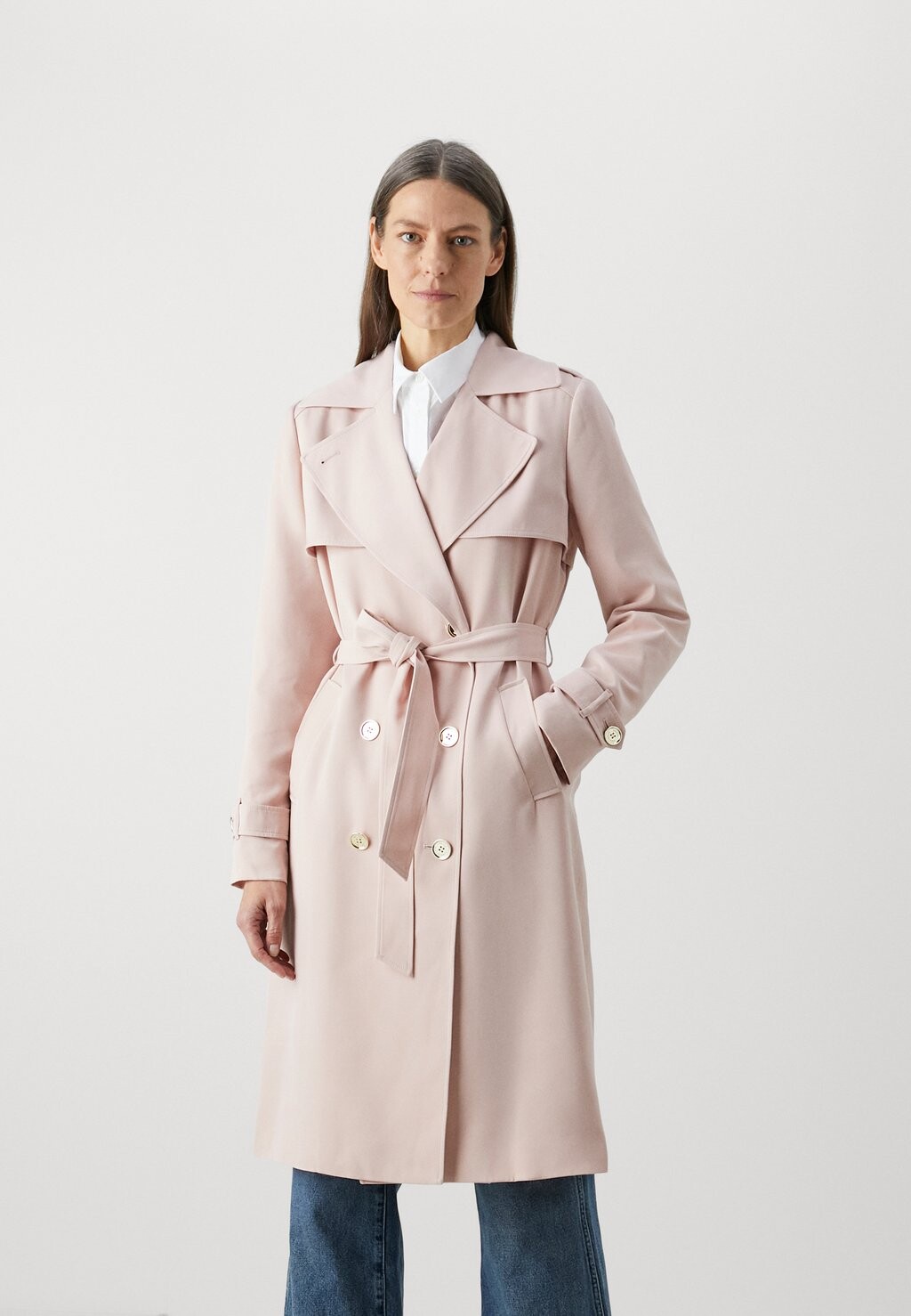 

Тренч Drapy MICHAEL Michael Kors, цвет rosewater