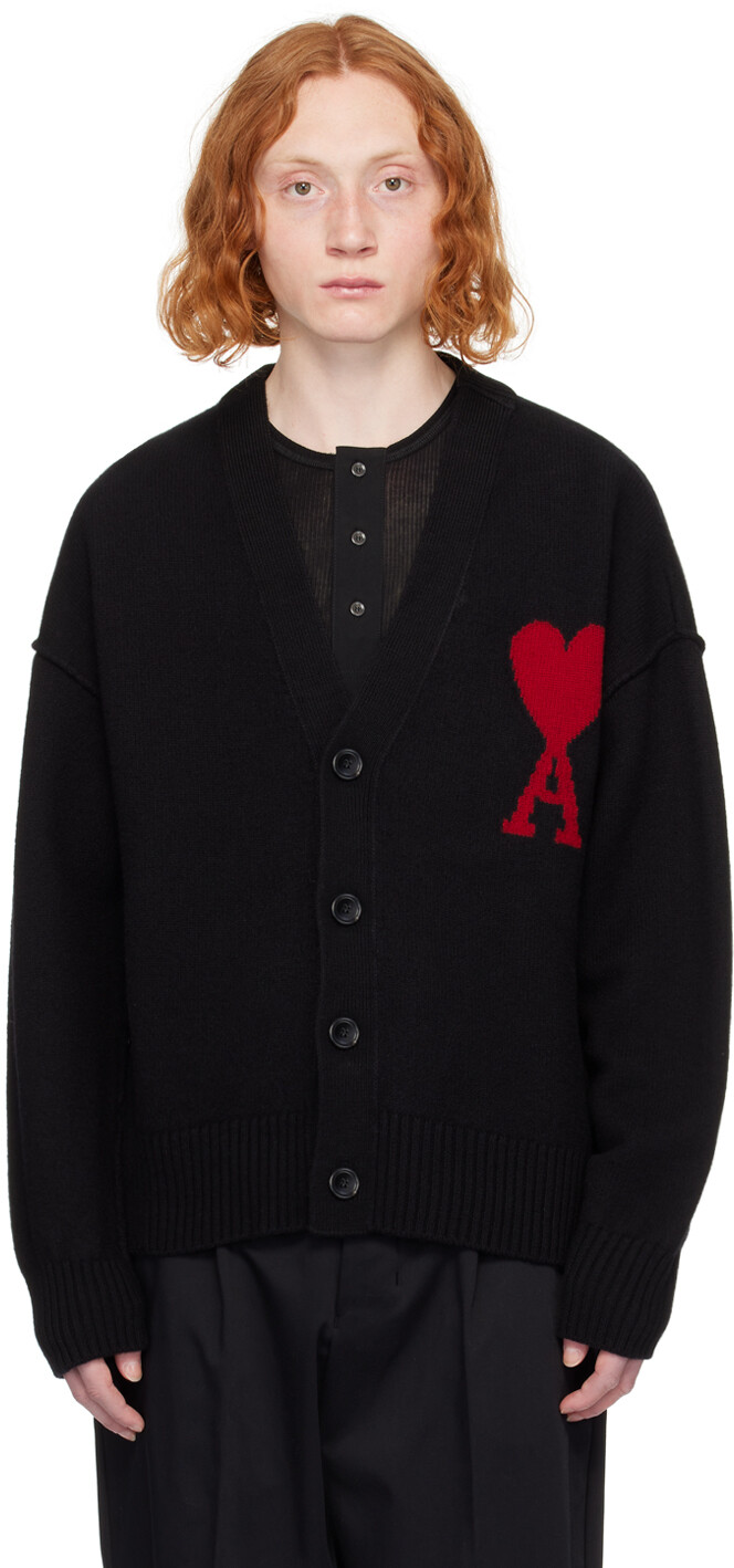 

Черный кардиган Ami de Cœur Ami Paris, цвет Black