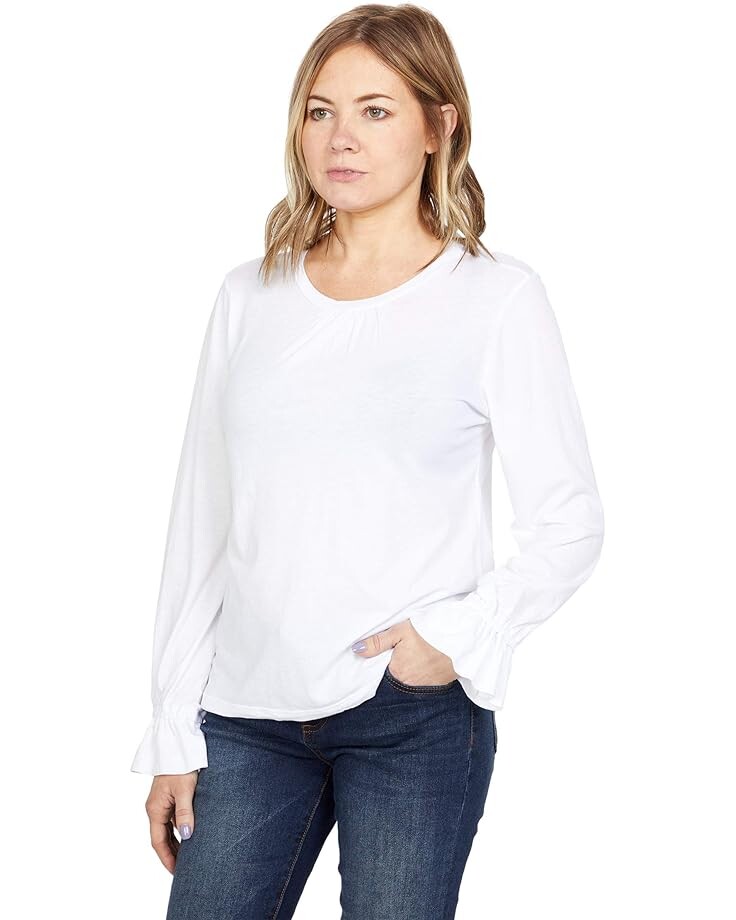 

Топ LAmade Delilah Flounce Sleeve Top, белый