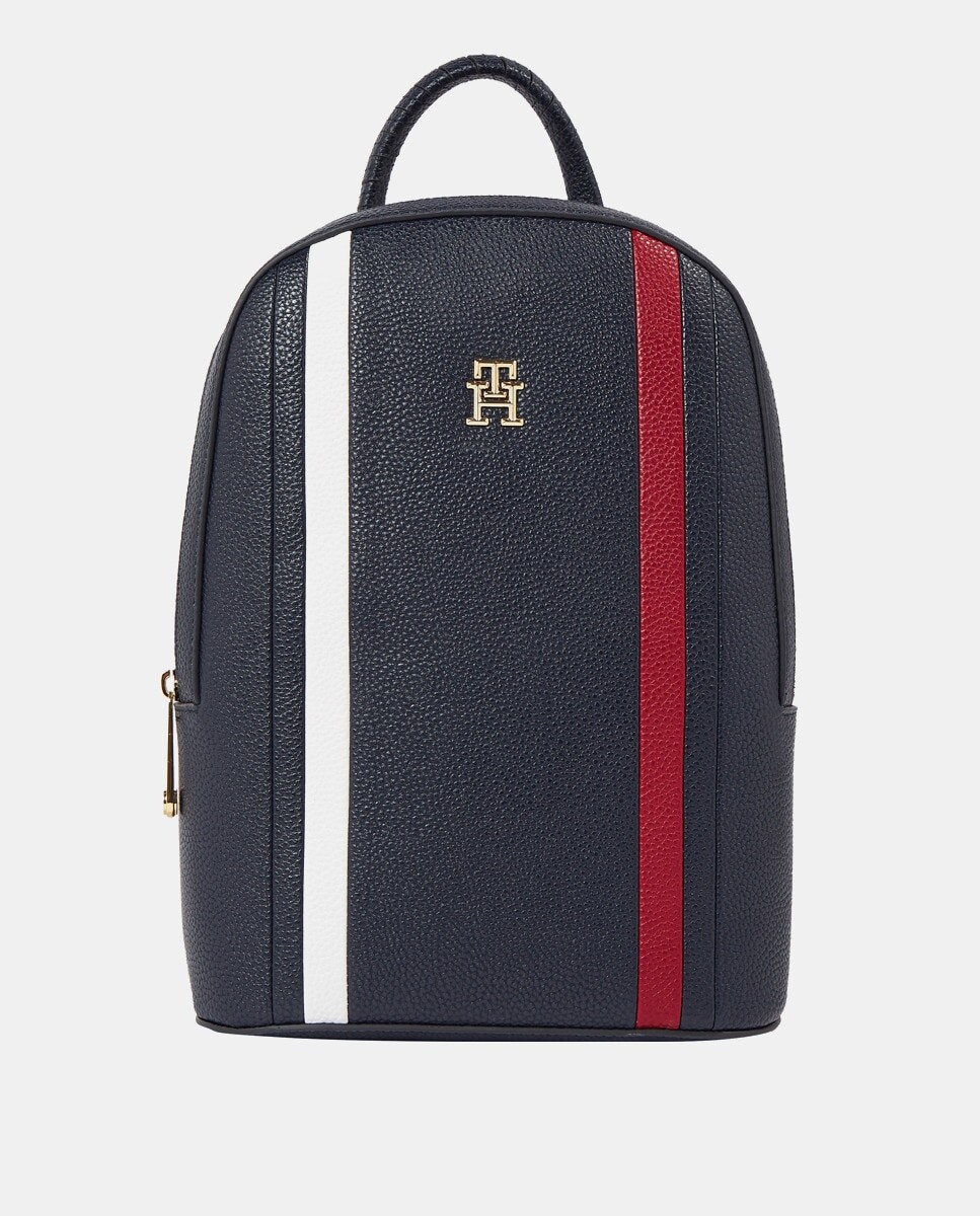 

Рюкзак темно-синего цвета с фирменными полосками Tommy Hilfiger, темно-синий