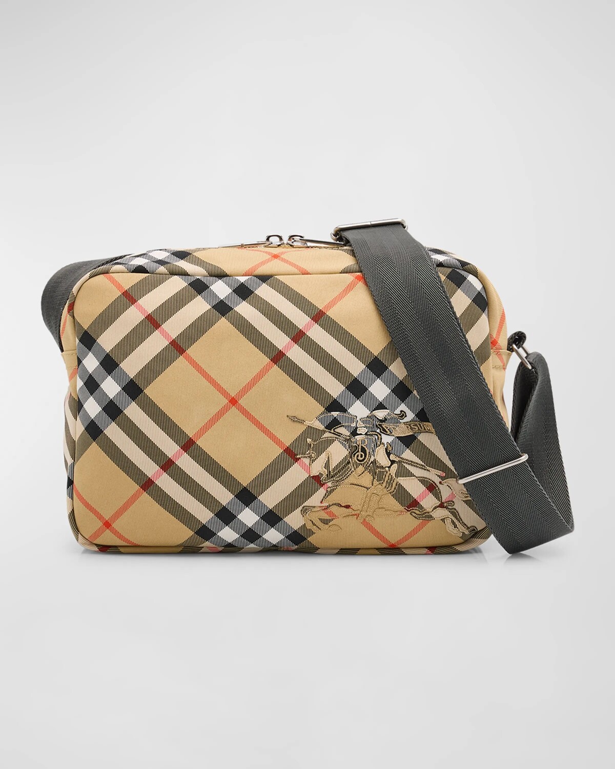 

Мужская сумка через плечо Essential в клетку Burberry, цвет Sand