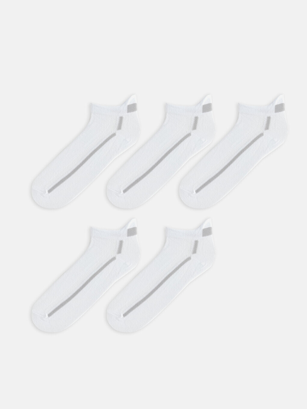 

Мужские носки-пинетки с рисунком, 5 пар носков LCW ACCESSORIES, белый