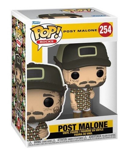 Funko POP! Скалы, коллекционная фигурка, Post Malone фигурка funko pop post malone post malone sundress американский рэпер