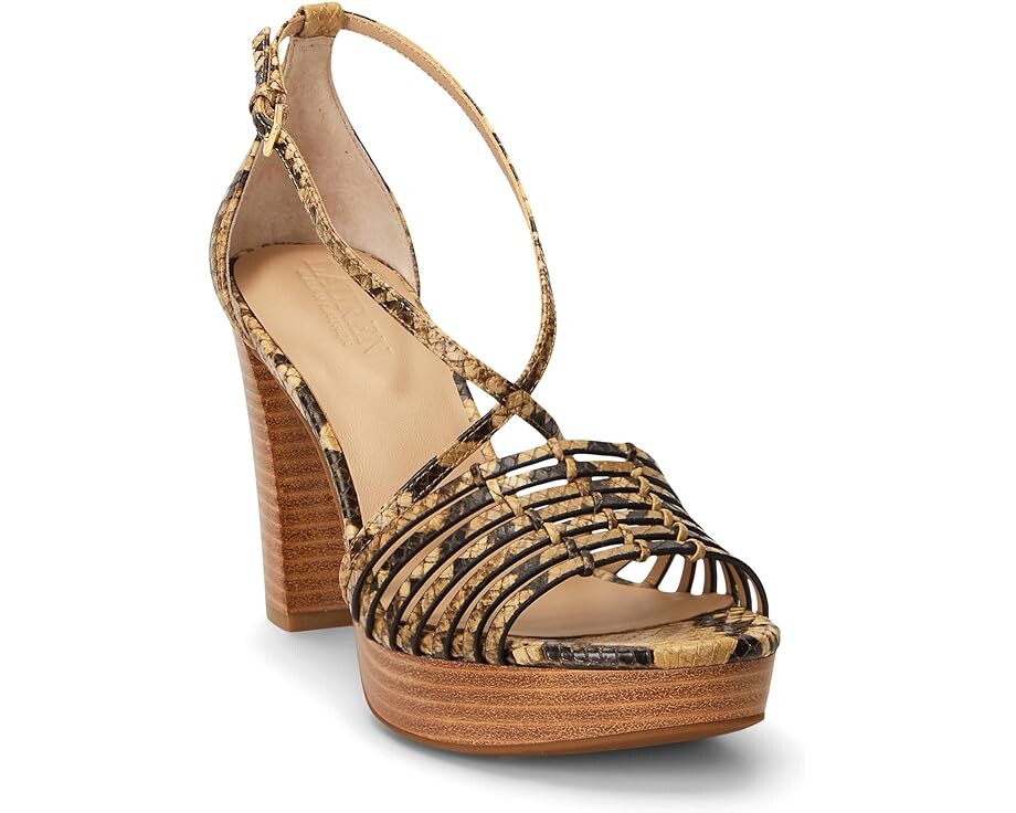 

Туфли LAUREN Ralph Lauren Shelby Faux-Snakeskin Platform Sandal, коричневый