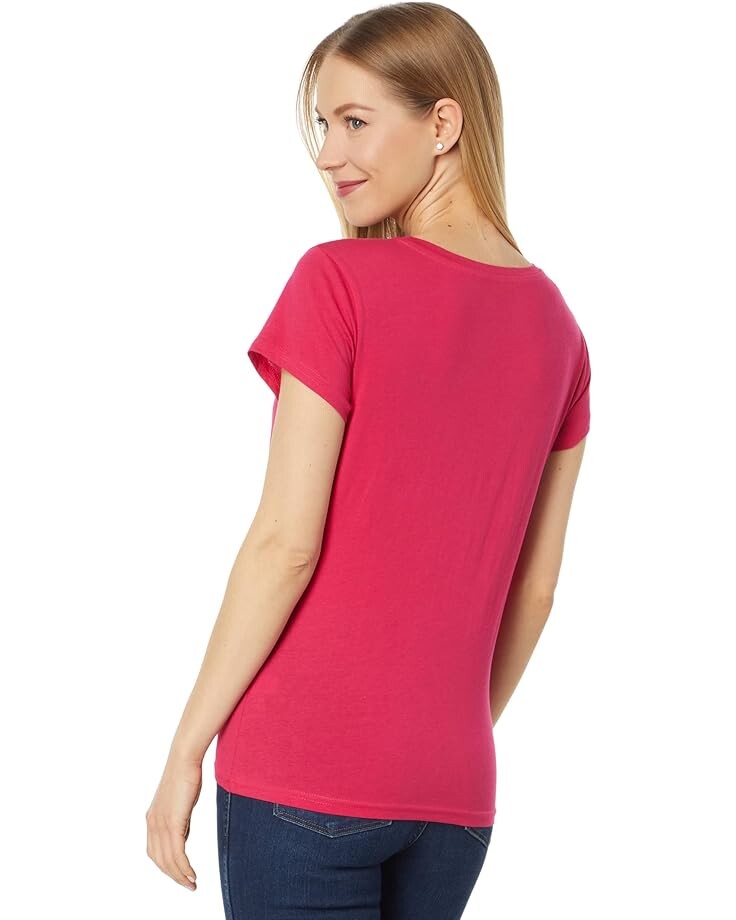 

Рубашка U.S. POLO ASSN. Slashed Foil Graphic Tee Shirt, цвет Electric Fuchsia