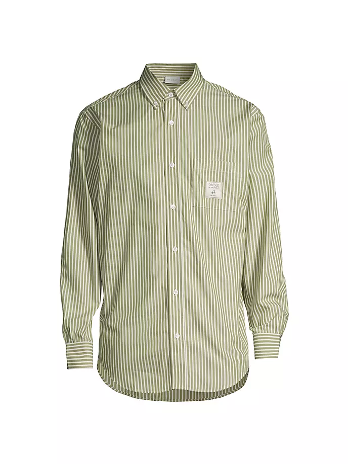 

Рубашка в полоску La Chemise Rayée Drôle De Monsieur, хаки