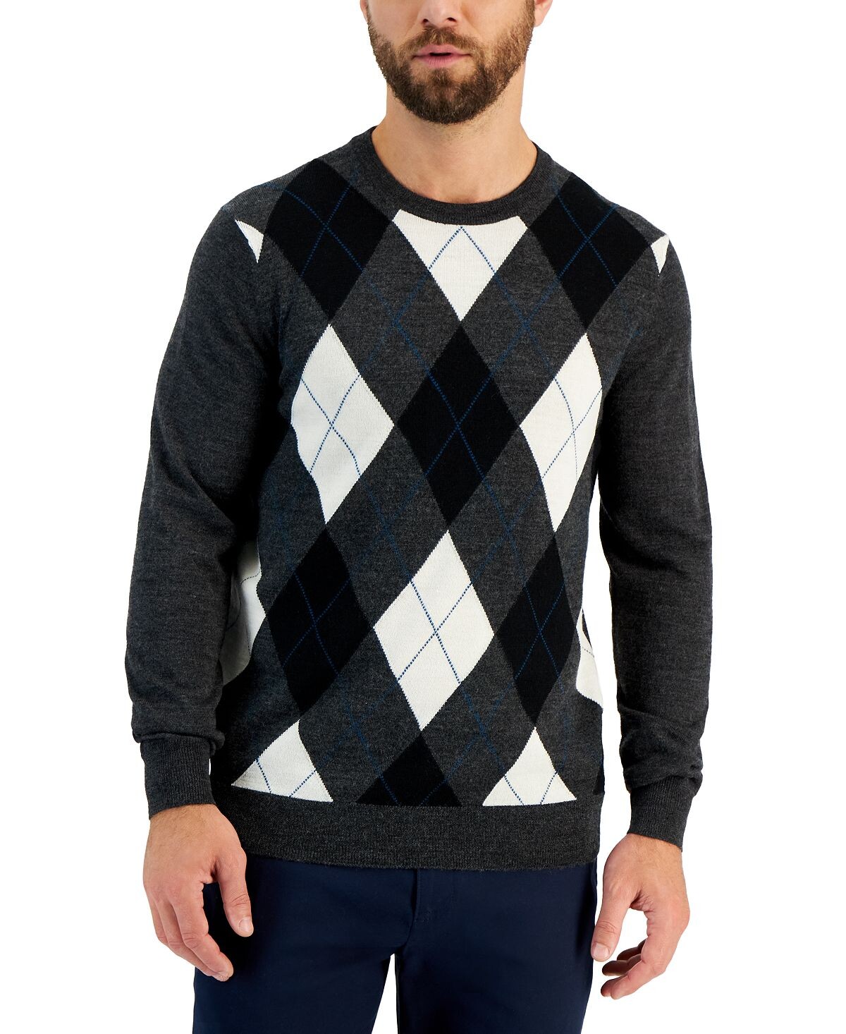 

Мужской свитер Harvard Argyle из шерсти мериноса Club Room