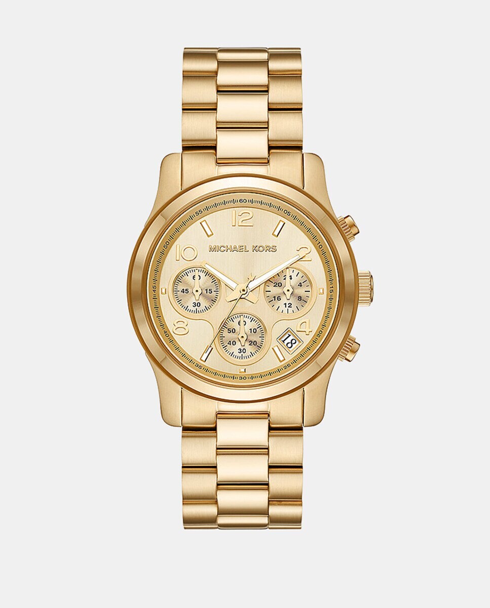

Женские часы Runway MK7323 с хронографом из золотой стали Michael Kors, золотой