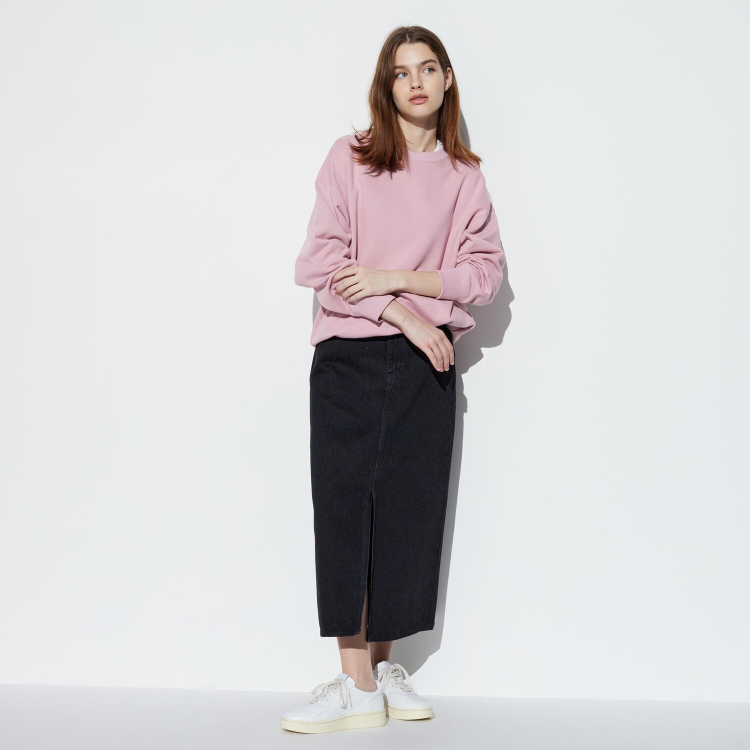 

Юбка джинсовая Uniqlo длинная, темно-серый