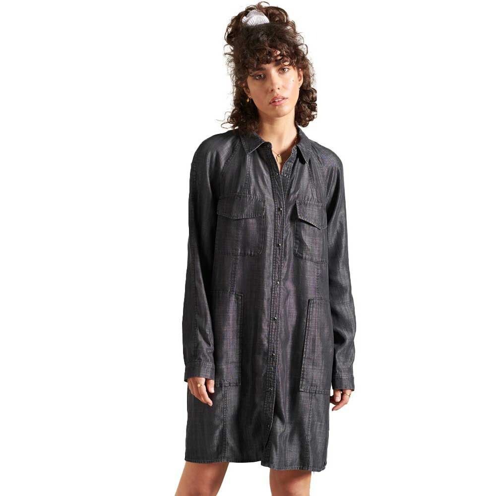 

Короткое платье Superdry Tencel Oversized, черный