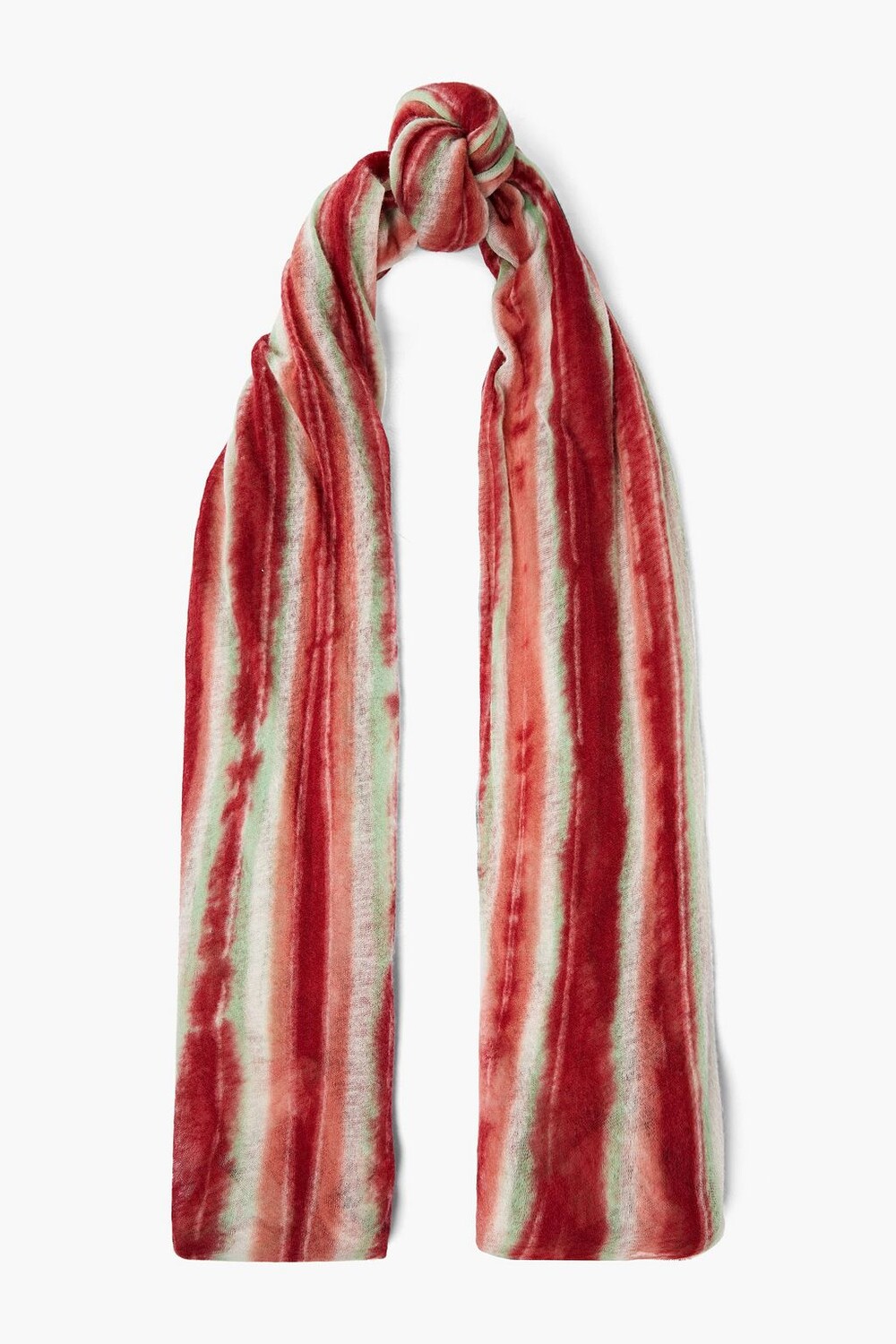 

Полосатый кашемировый шарф MISSONI, бордовый