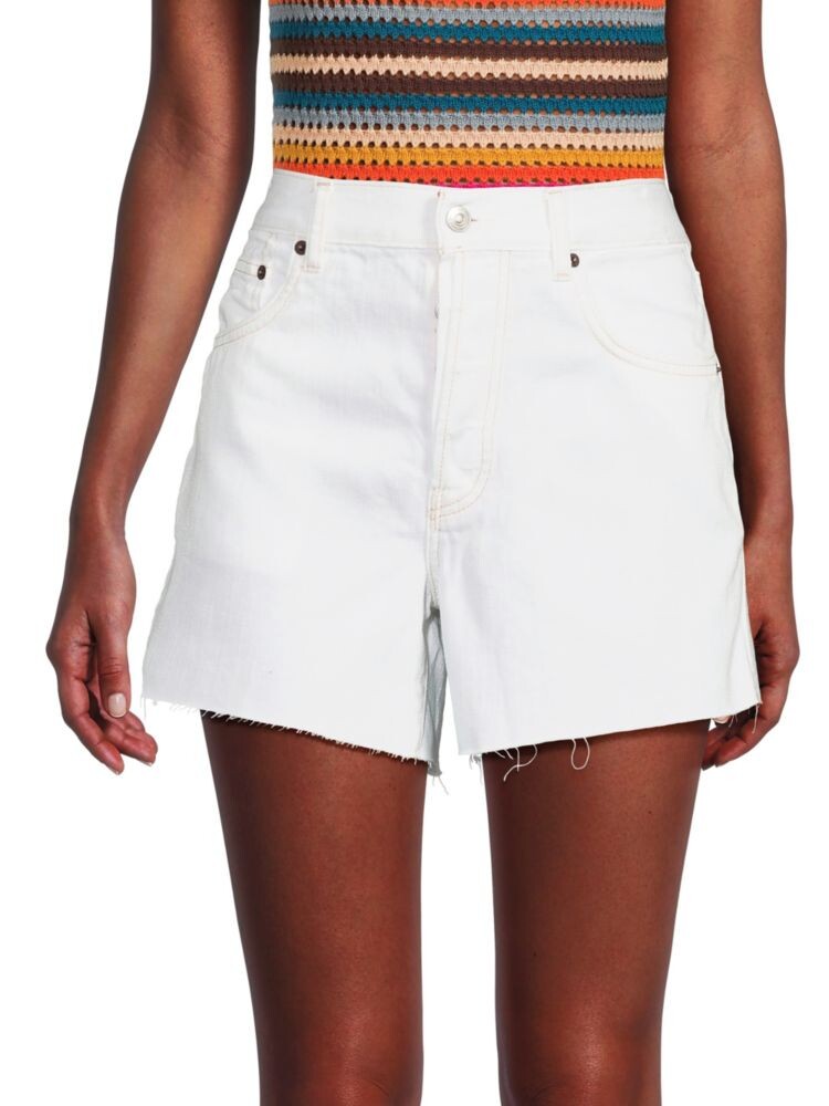 

Джинсовые шорты Ivy со средней посадкой Free People, белый