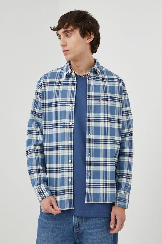 

Хлопковая рубашка Levi's, синий