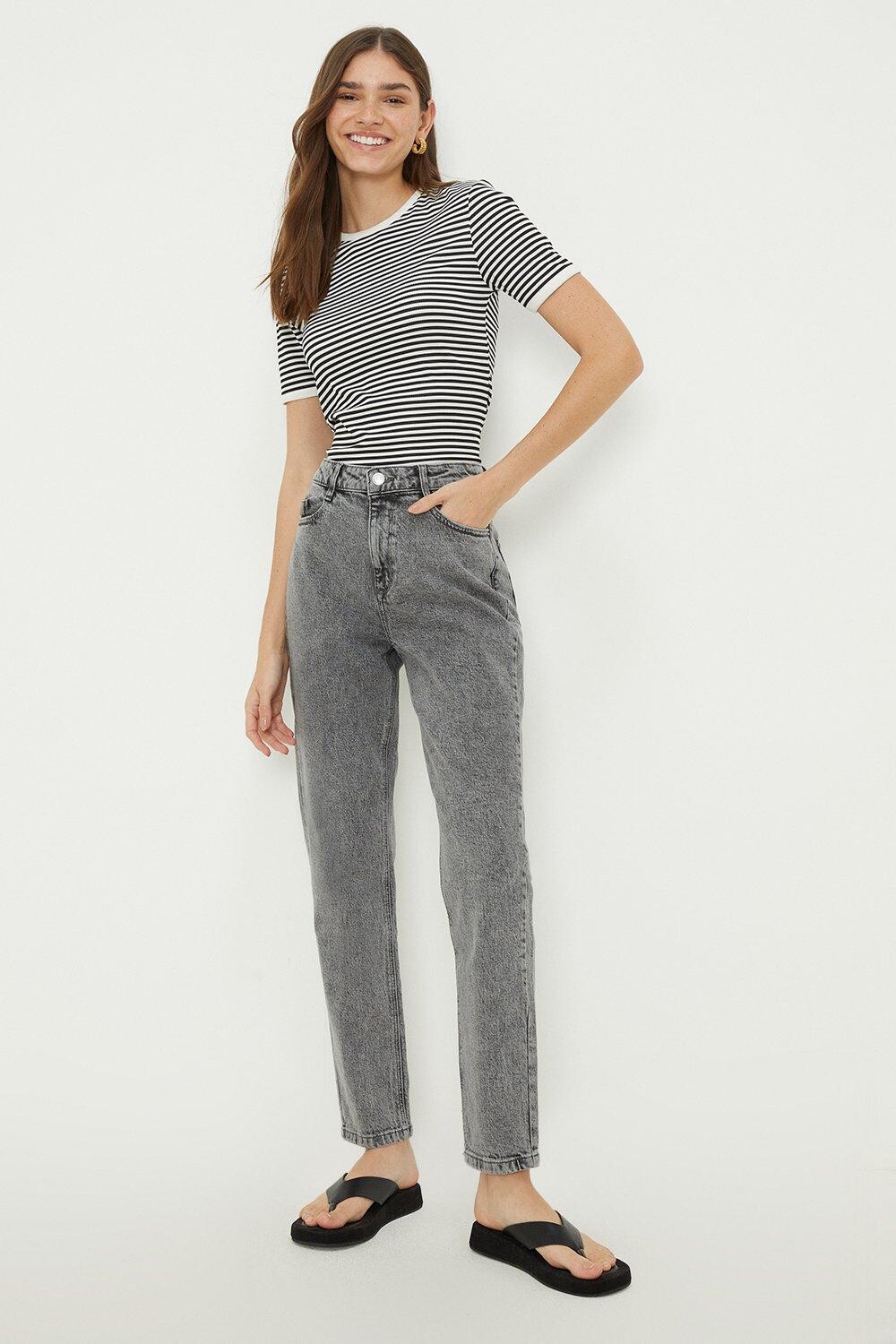 

Джинсы Kimberley Slim Mom Dorothy Perkins, серый