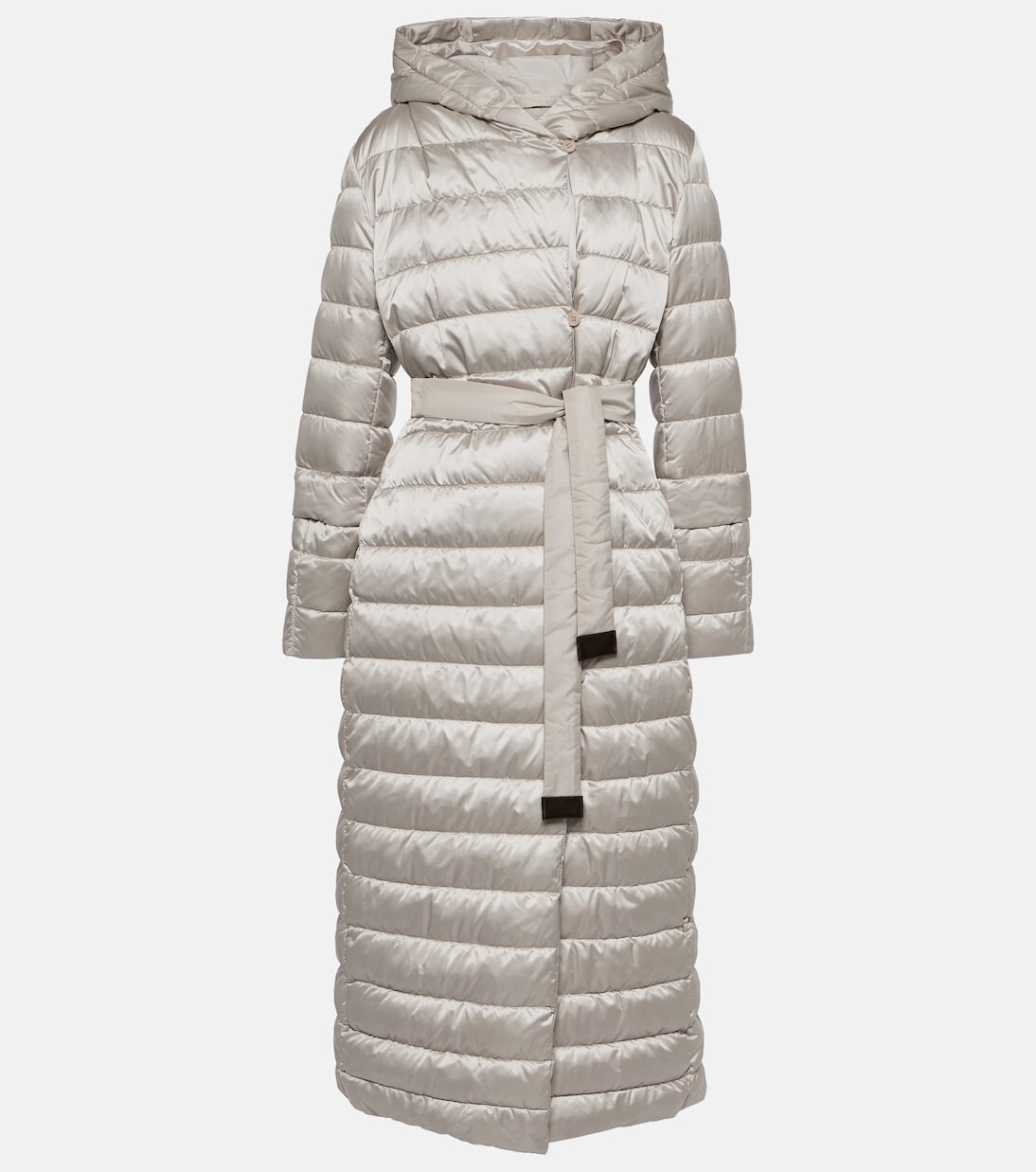 

Атласное пуховик the cube novet Max Mara, бежевый