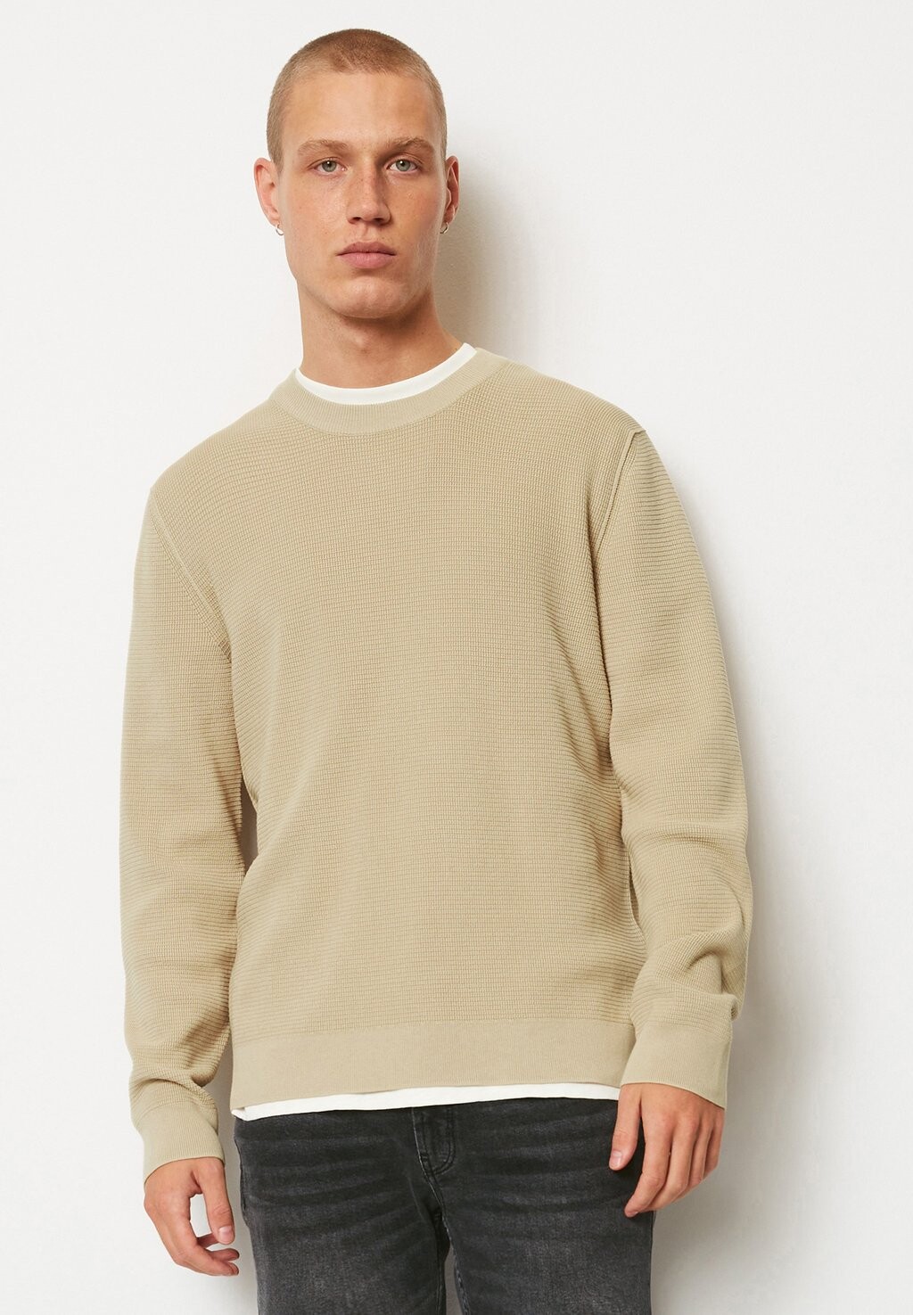 

Джемпер CREW NECK MINI STRUCTURE GARMENT DYE Marc O'Polo DENIM, цвет simple stone