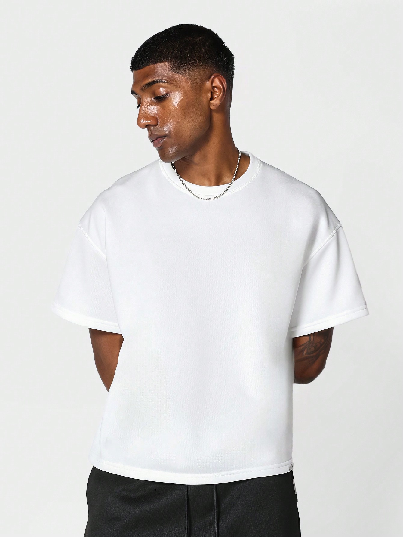 SUMWON Тяжелая футболка свободного покроя, белый heavyweight coated paper c6030c