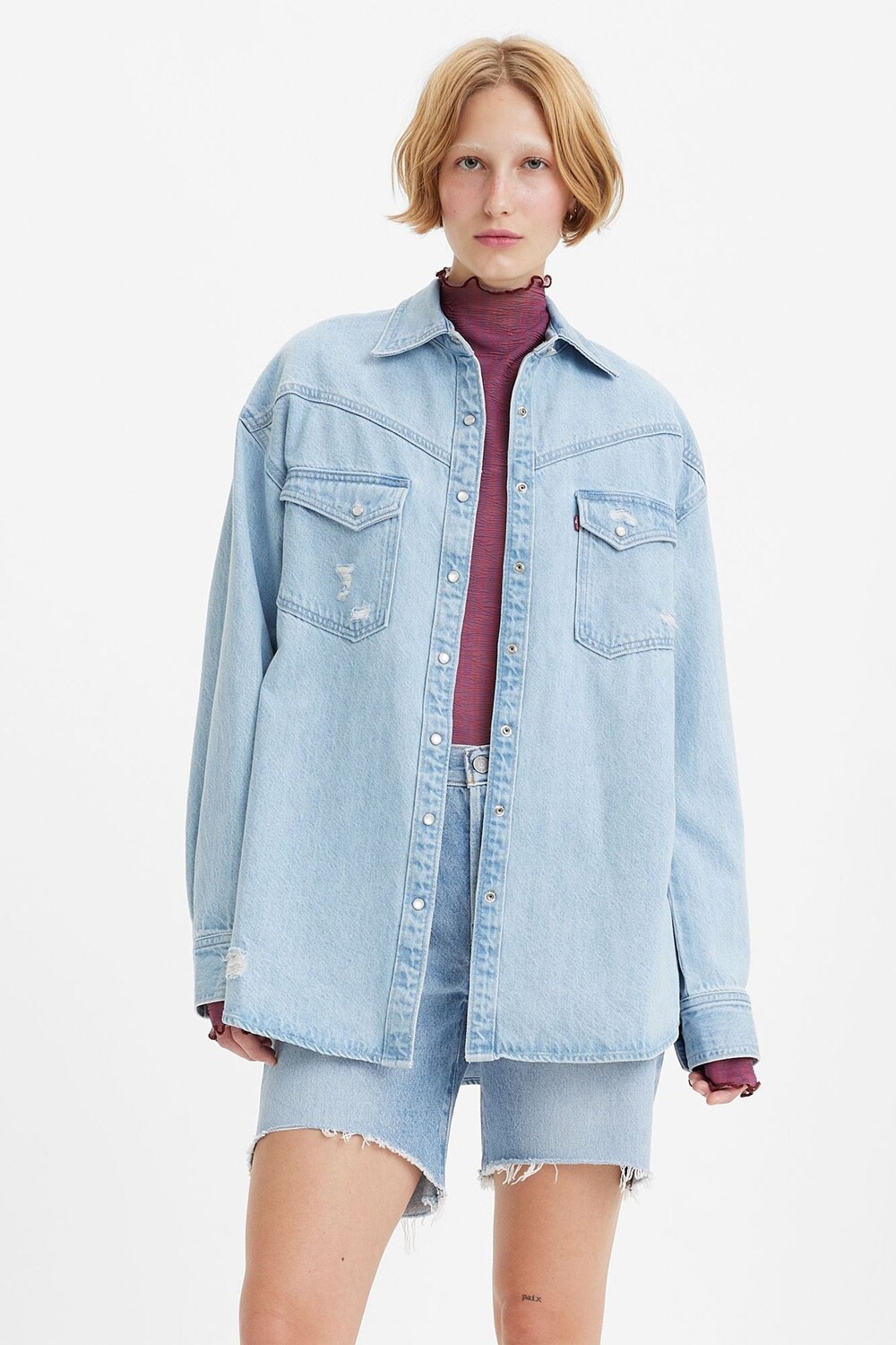 

Синяя рубашка Dorsey XL в стиле вестерн Levi's Levi's, синий