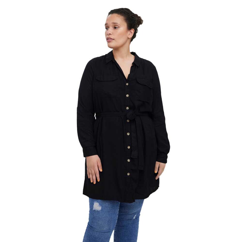 

Платье с длинным рукавом Vero Moda Curve Bumpy, черный
