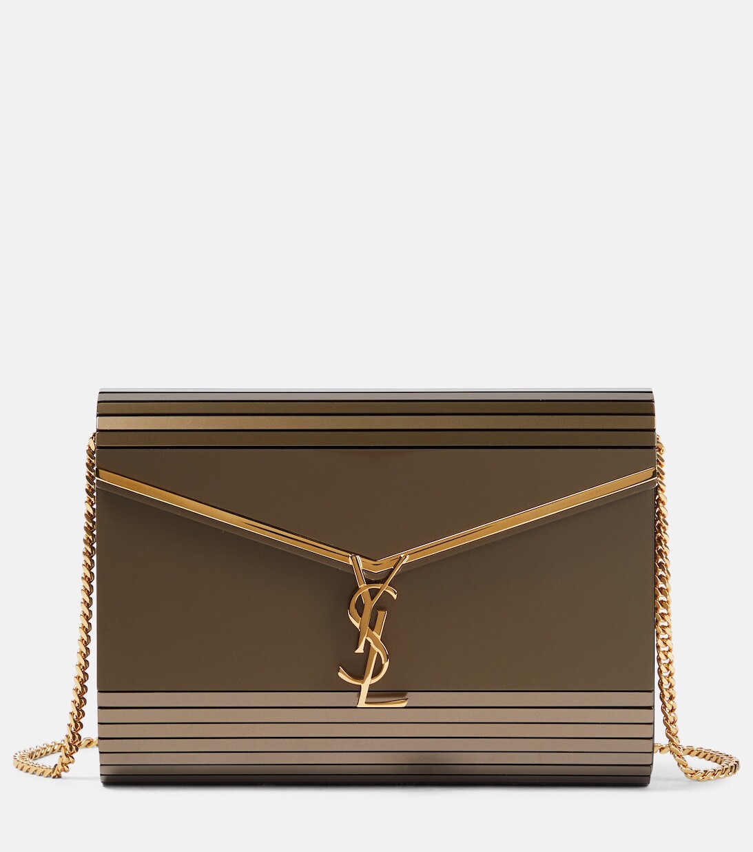 

Декорированный клатч Vicky Saint Laurent, бежевый