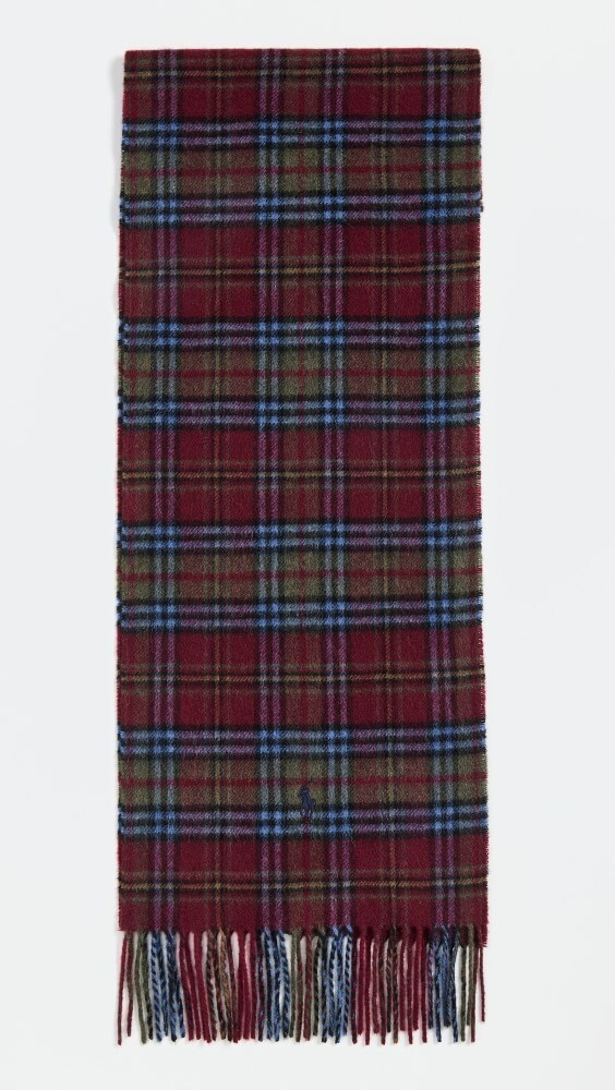 

Шарф Polo Ralph Lauren Cashmere Blend Plaid, фиолетовый