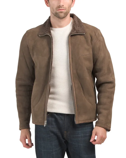 

Замшевая куртка Grant на подкладке из овчины Rag & Bone, цвет Mink