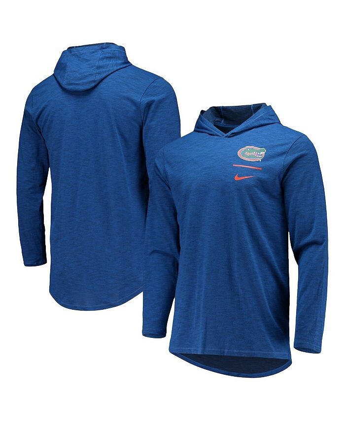 

Мужская футболка с капюшоном с длинными рукавами Royal Florida Gators Slub Space-Dye Performance Nike, синий
