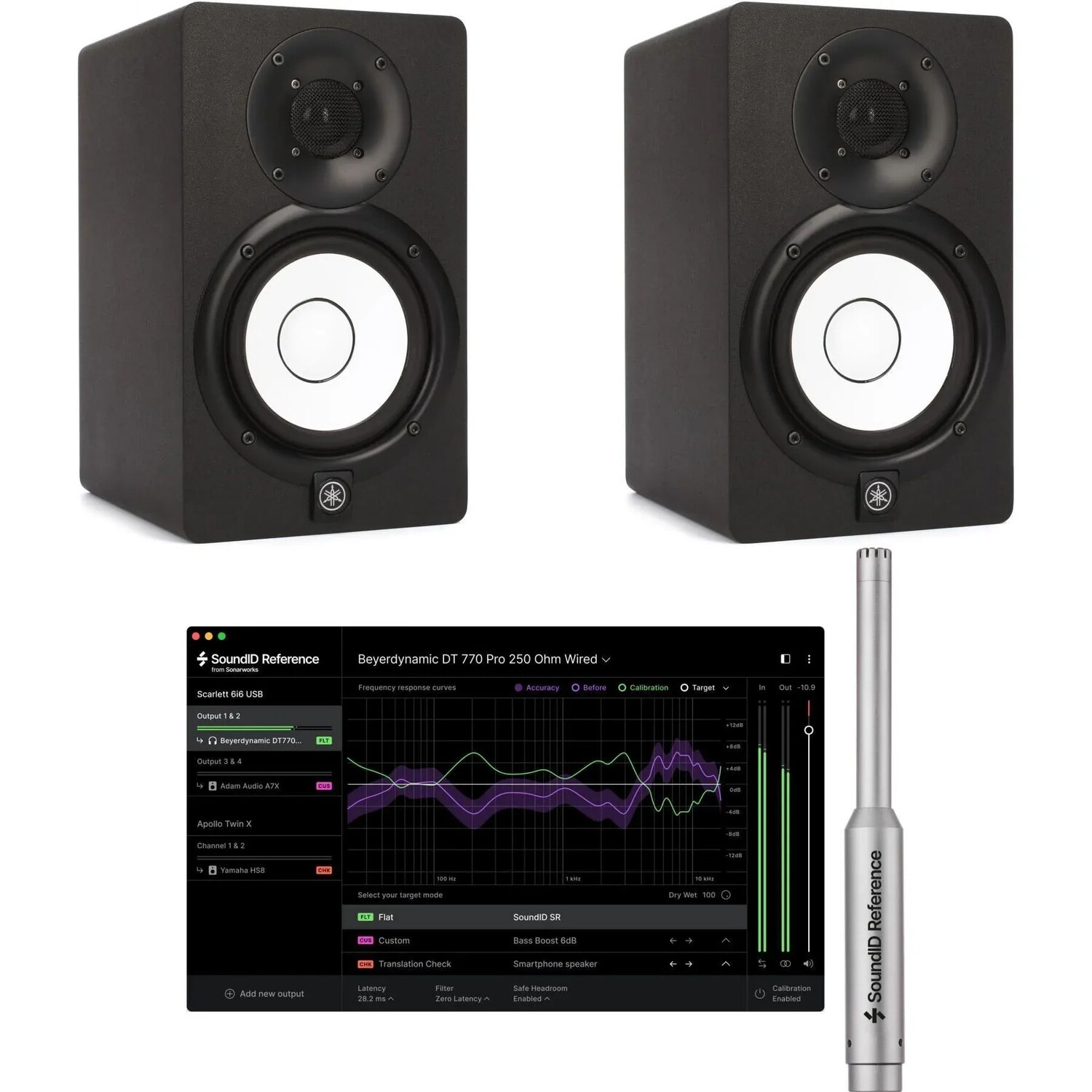 

Пара 5-дюймовых студийных мониторов Yamaha HS5 с активным питанием и комплект программного обеспечения для калибровки