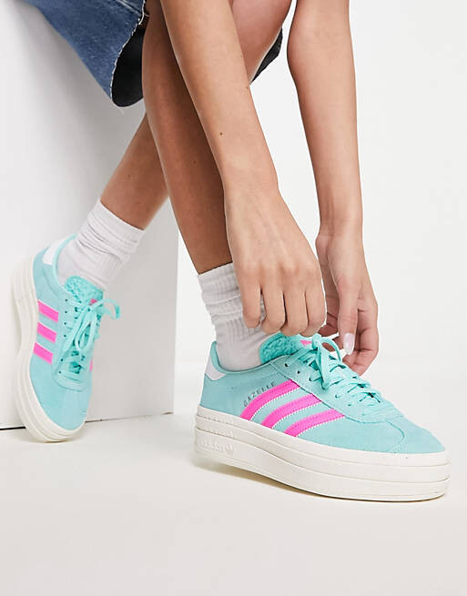 Кроссовки на платформе adidas Originals Gazelle Bold цвета морской ...