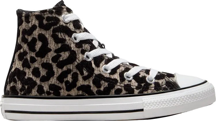 

Кроссовки Chuck Taylor All Star High PS 'Leopard', коричневый