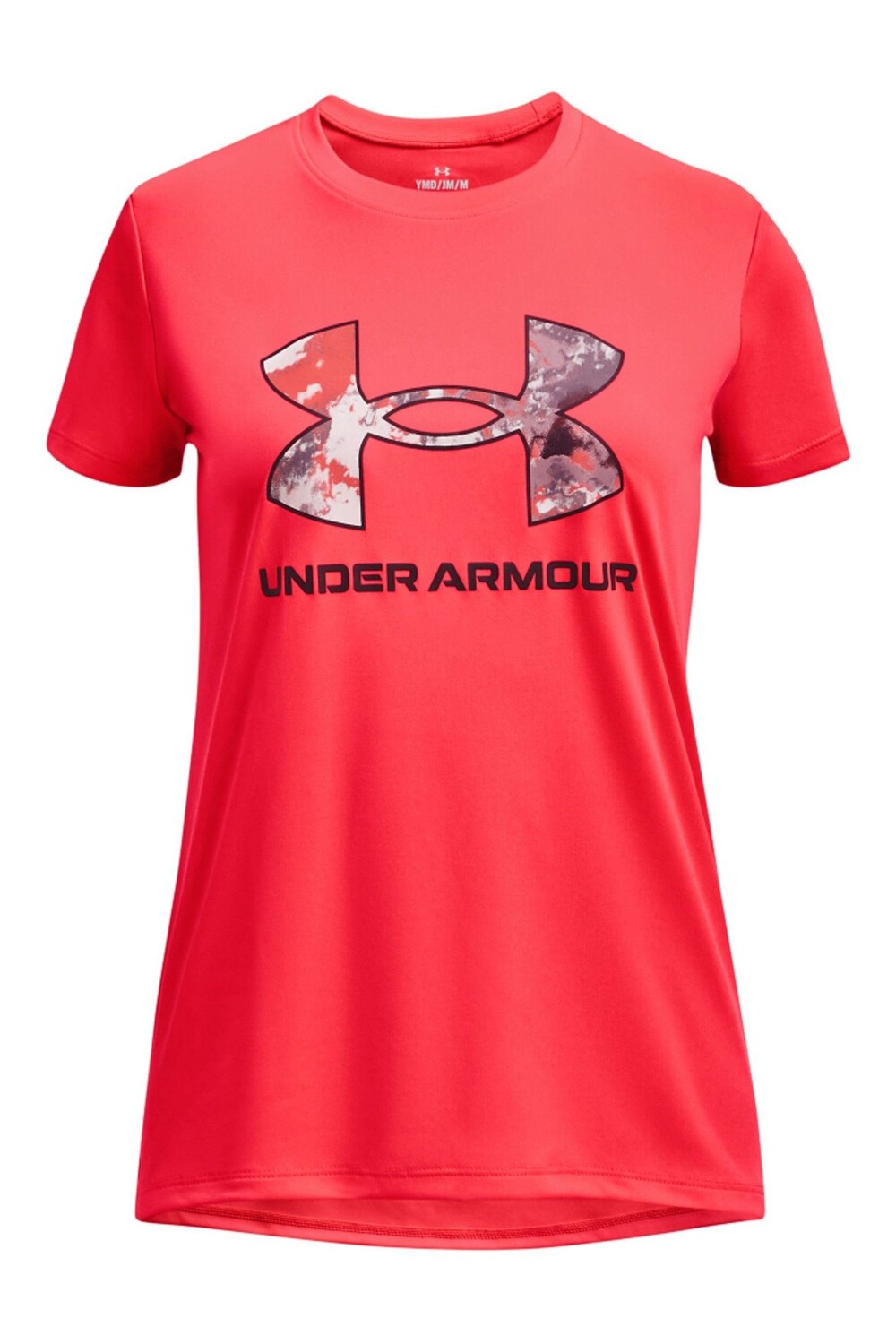 

Футболка из технического материала с принтом на рукавах Under Armour, красный